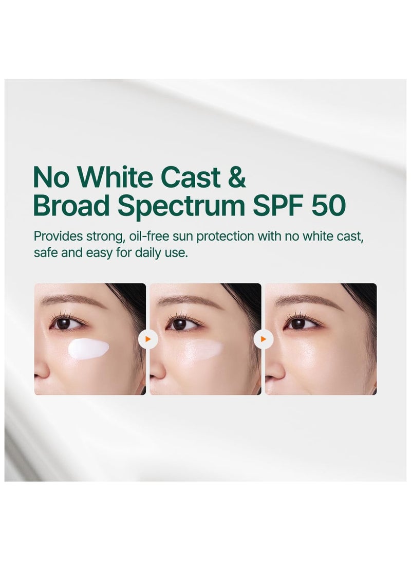 بوريتو Sun Day Adventure واقي الشمس الكوري الناعم والأخفف نسيج الطيف الواسع SPF 50 UVA وحماية UVB لا زيت صب أبيض مجاني لجميع أنواع البشرة نباتي العناية اليومية بالبشرة 50 مل، 1.69 أوقية فلورية - Image 5
