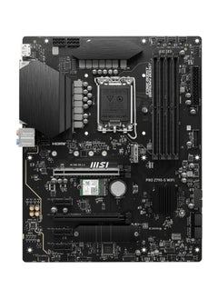 Al Wafaa Computers MSI PRO Z790-S WIFI DDR5 ATX LGA 1700 Motherboard, 4x DDR5 Slot, 192GB Max Memory, 2x M.2 Storage, 4x SATA 6G, 2x PCI-E x16 Slot, HDMI / DP Black  - Image 1