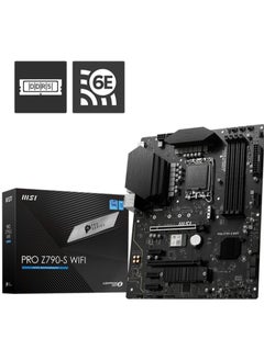 Al Wafaa Computers MSI PRO Z790-S WIFI DDR5 ATX LGA 1700 Motherboard, 4x DDR5 Slot, 192GB Max Memory, 2x M.2 Storage, 4x SATA 6G, 2x PCI-E x16 Slot, HDMI / DP Black  - Image 2