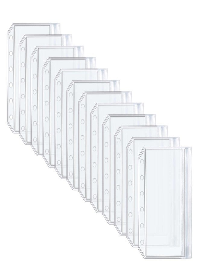 Mogoostry A7 Ziplock Pockets 12pcs Clear PVC Flat Sealing Zipper Pouches with Side Open Zipperless Pocket Storage Bag - Image 1