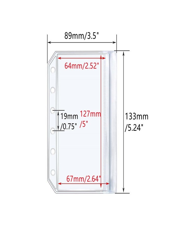 Mogoostry A7 Ziplock Pockets 12pcs Clear PVC Flat Sealing Zipper Pouches with Side Open Zipperless Pocket Storage Bag - Image 2