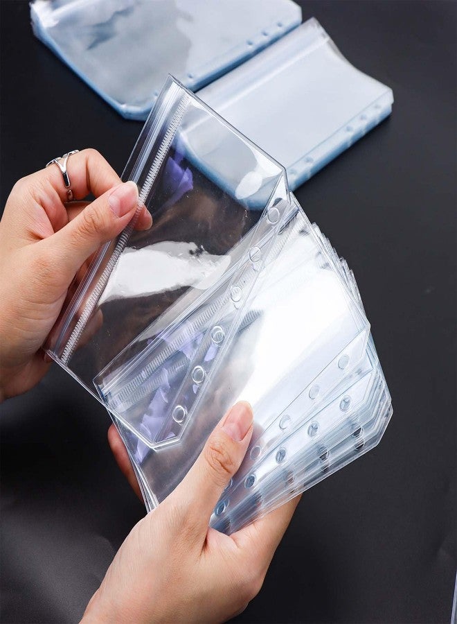 Mogoostry A7 Ziplock Pockets 12pcs Clear PVC Flat Sealing Zipper Pouches with Side Open Zipperless Pocket Storage Bag - Image 3