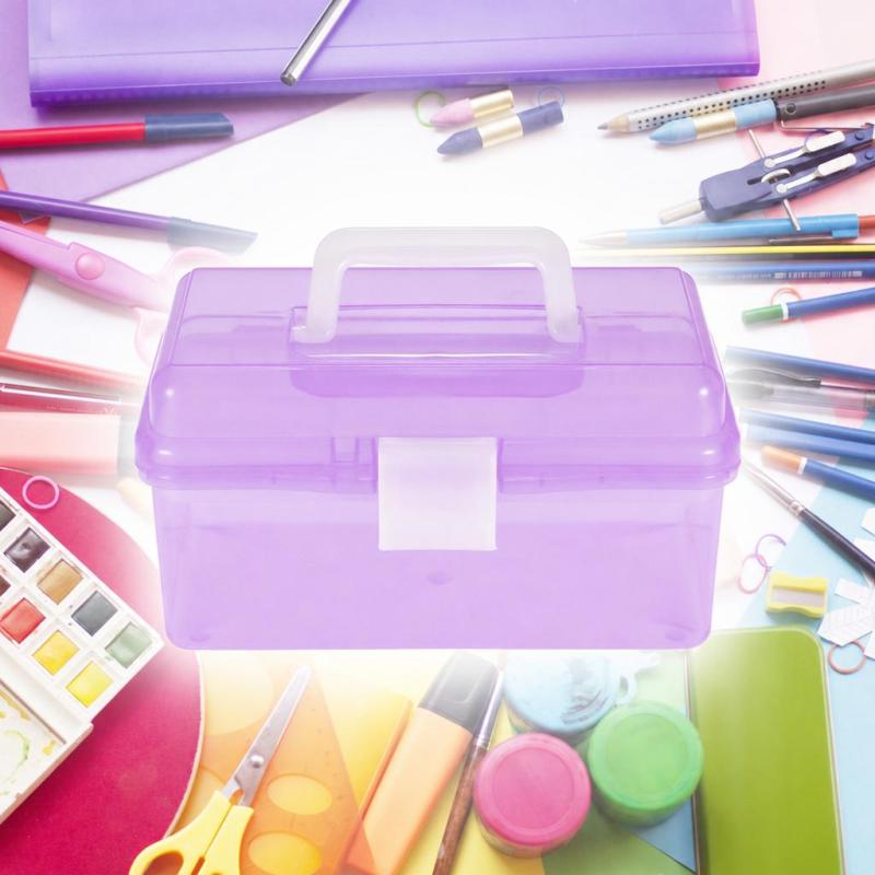 Portable Storage Box: Lightweight Design, Multiple Color Options - Organized Storage Case for Art Students, Craft Supplies, Tools, Medicine, Sewing Kit, Cosmetics Or Fishing Supplies - Image 1