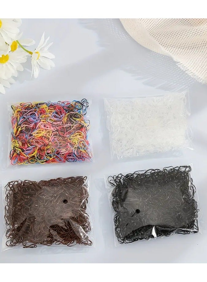 Ucanbe 1000pcs Baby Girls Mini Elastic Hair Ties Set - Perfect for Holiday Gifts & Decorative Hair Accessories! - Image 2
