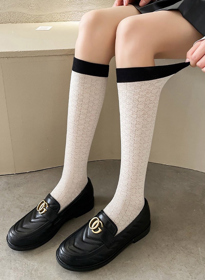 Styli Textured Color Block Calf Length Socks - Image 3