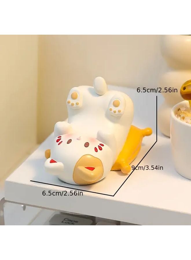 Cute Kitten Phone Stand With Floral Design ABS Resin Desk Holder For Glasses - Image 5