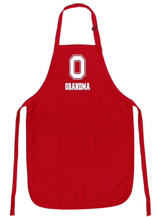 Broad Bay Ohio State Grandma Aprons DELUXE OSU Proud Grandmother Apron (Red Grandma) - Image 1