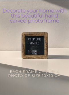 Mars & More Handcrafted Wooden Photo Frame 12x12 cm by Artesania  - Image 5