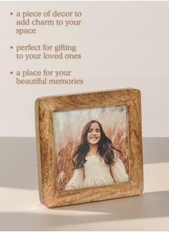 Mars & More Handcrafted Wooden Photo Frame 12x12 cm by Artesania  - Image 4