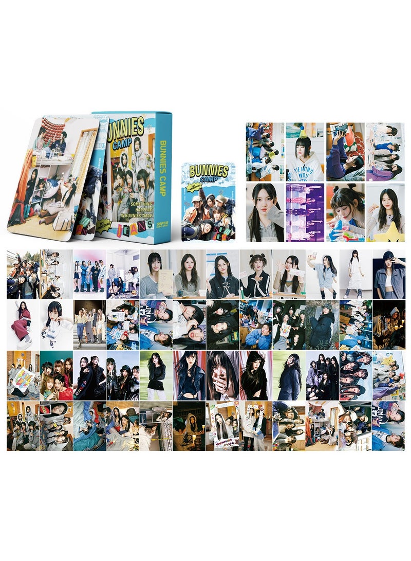 NIBEMINENT 55 Pcs Kpop NJZ BUNNIES CAMP Lomo Cards Card For Fans Collection Gifts - Image 1