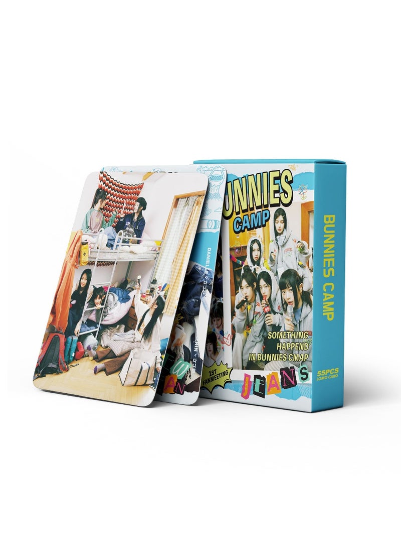 NIBEMINENT 55 Pcs Kpop NJZ BUNNIES CAMP Lomo Cards Card For Fans Collection Gifts - Image 2