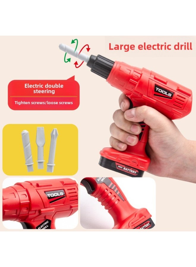 Children's Toolbox Suit Boy Simulation Repair Tool Electric Drill Screwdriver Repair Play House Toy-Color:41 Sets Of Tools (including Electric Hand Drill) - Image 4