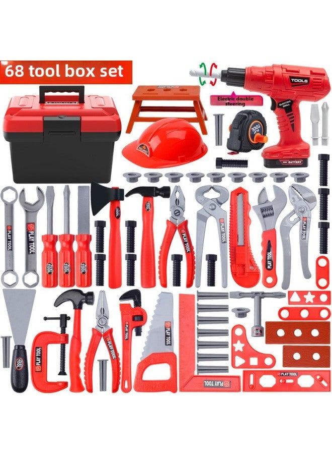 Children's Toolbox Suit Boy Simulation Repair Tool Electric Drill Screwdriver Repair Play House Toy-Color:41 Sets Of Tools (including Electric Hand Drill) - Image 2