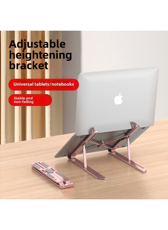 Laptop Stand Desktop Plus Elevated Foldable Portable Support Aluminum Alloy Flat Portable Office Special-Color:Classic Black  Comes With Storage Bag  - Image 3