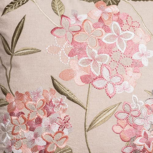 Haus & Kinder Embroidered Cushion Cover 16x16 Inch Set of 1 Premium Cotton Decorative Throw Pillow Cover for Sofa Couch Bed Soft Breathable Square Cushion Case Living Room Home Decor 40x40 cm Cushions - Image 5