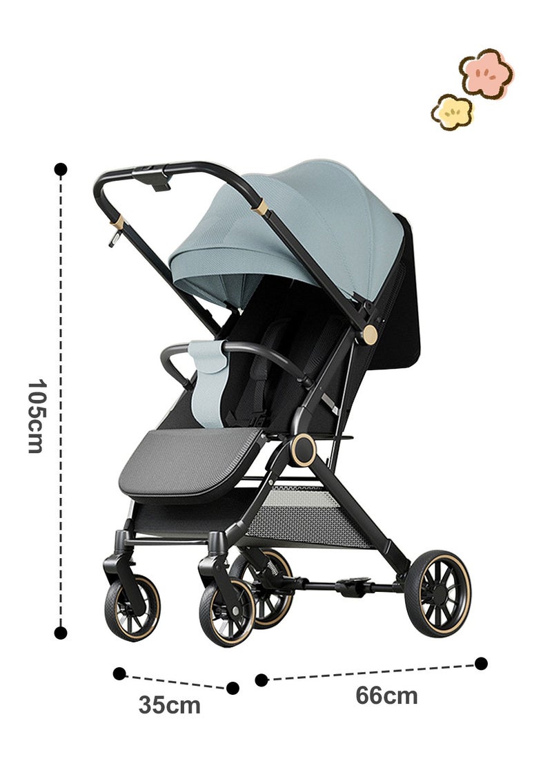 MaBaby - Baby Stroller, Can Sit And Lie,Three Point Safety Belt Lightweight Stroller For Travel, With Handle And Pocket - Image 1