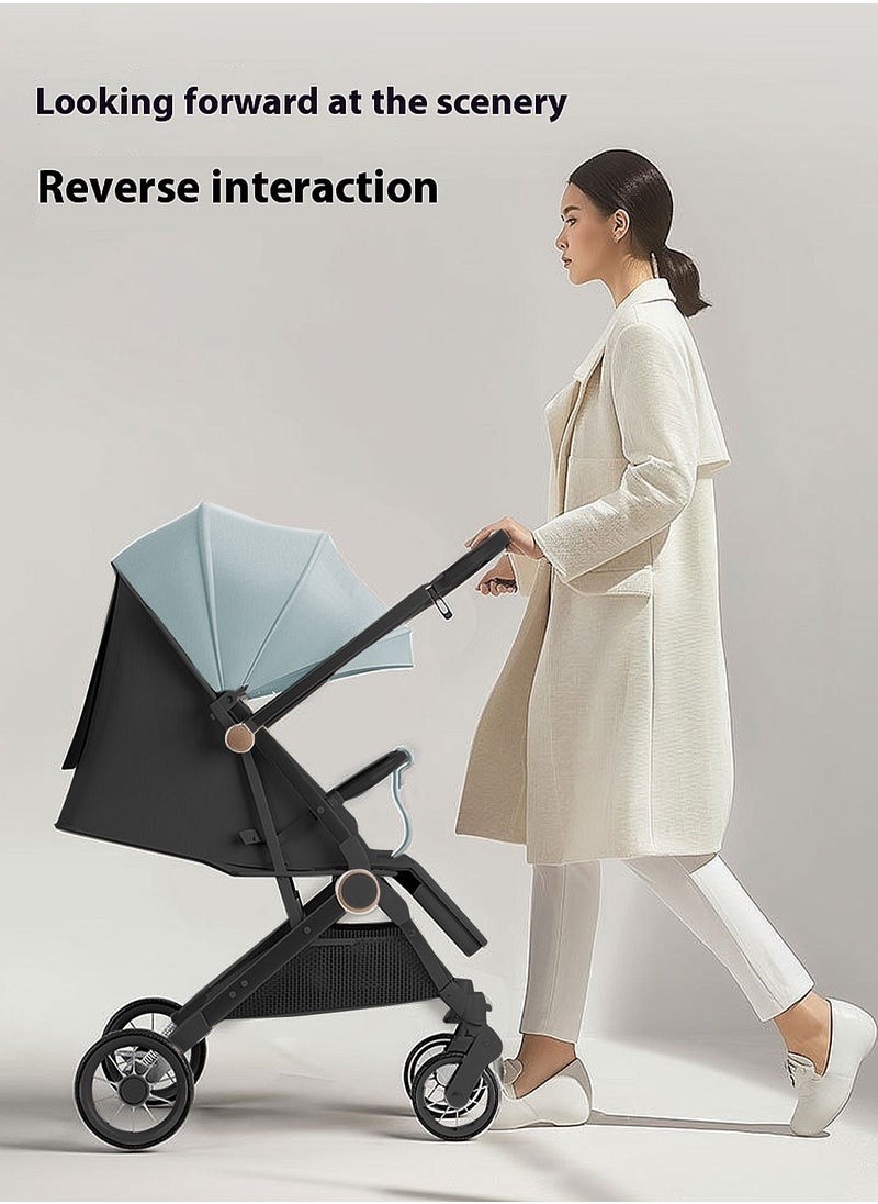 MaBaby - Baby Stroller, Can Sit And Lie,Three Point Safety Belt Lightweight Stroller For Travel, With Handle And Pocket - Image 1