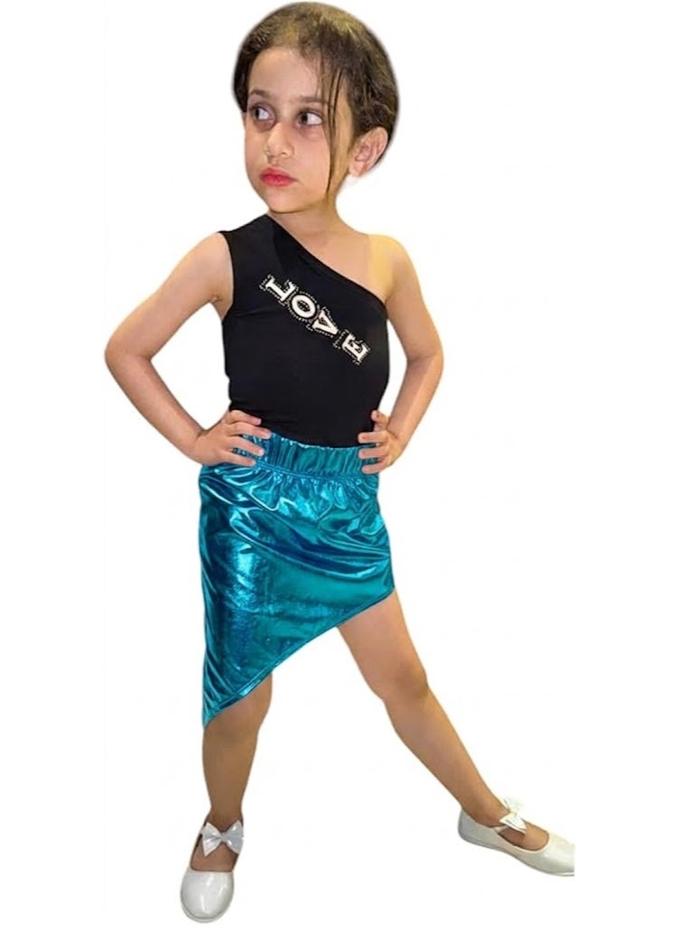 Girls' disco lycra Skirt