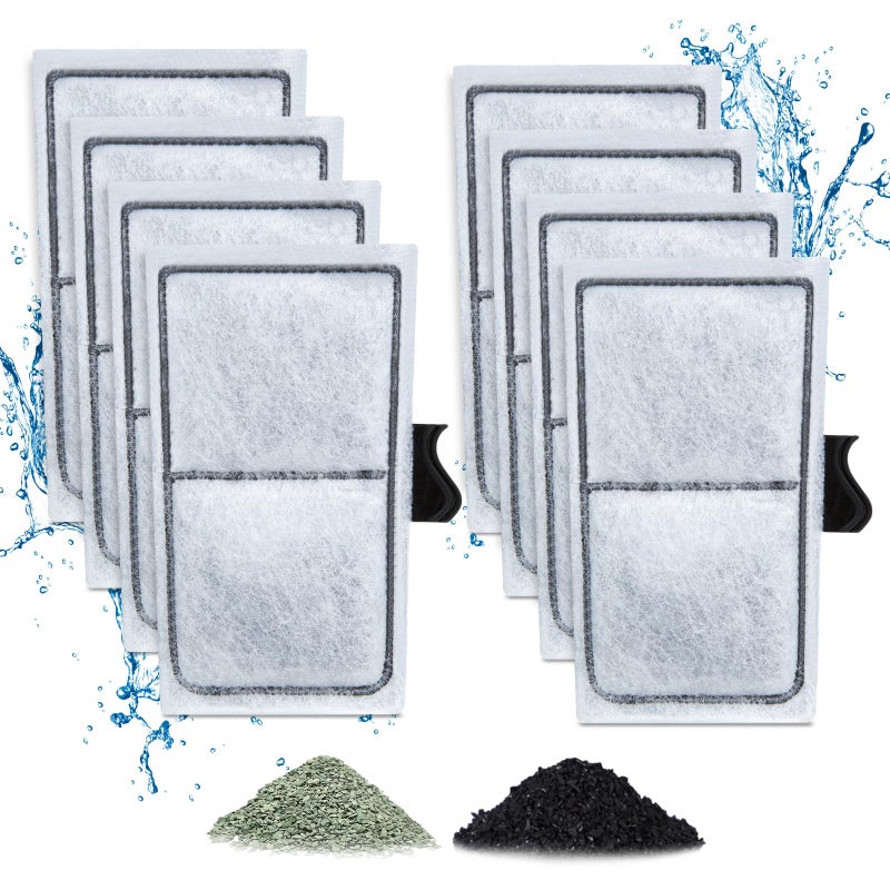 Zuqqony 8 Pack Filter Cartridges for Top Fin Filter, Replacement Filter Cartridges for TOP FIN EF-S Element and BF5 BETTAFLO - Image 1