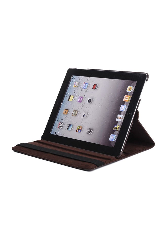 Loquat 360 Degree Folding Pattern Case Cover For Apple iPad Brown - Image 2