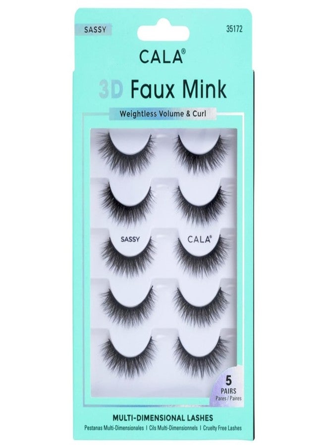 CALA 3D Faux Mink Lashes: Sassy (5 Pack) - Image 1