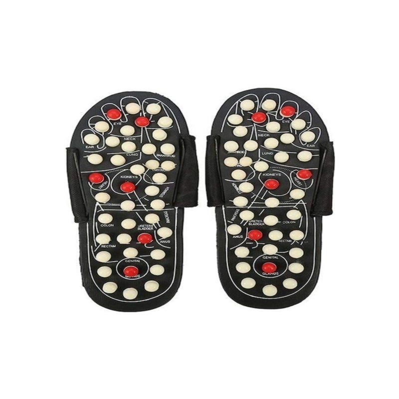 Massage slippers, acupoints, foot therapy shoes, magnetic spring moxibustion, men's home use, anti slip foot acupoint diagram, health and wellness - Image 1