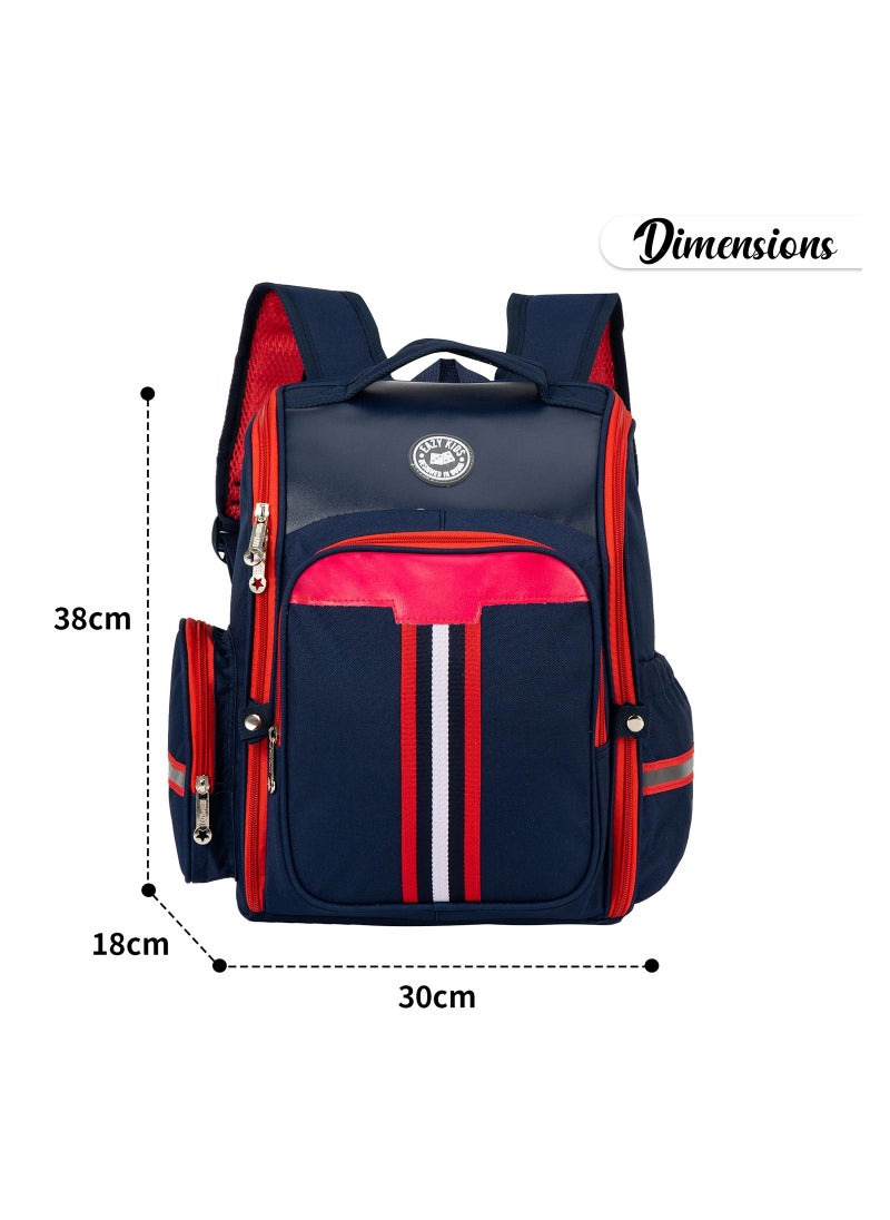 Eazy Kids - Back to School - 16" Ergonomic School Backpack - Blue - Image 1