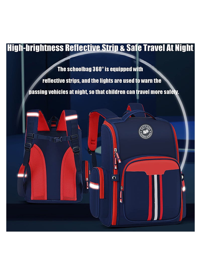 Eazy Kids - Back to School - 16" Ergonomic School Backpack - Blue - Image 1