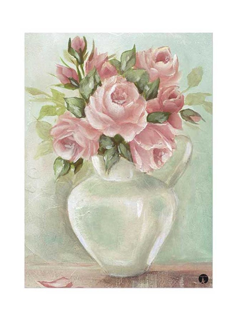 Floral Metal Plate Poster Multicolour 15x20centimeter