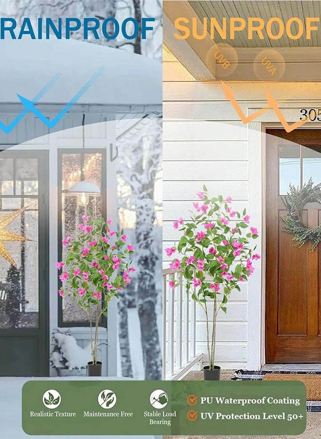 JOGAMS Simulated Blossom Bougainvillea Artificial Flower Tree Fake Plant Realistic Branches and Nursery Blooming Potted Flower Tree for Home Office Garden Wedding Indoor Outdoor Decor - Image 3