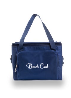 Beach Cool Hot and Cold Lunch Bag - Padded and High Quality Material - Adjustable Strap - 35 Liter - Navy  - Image 3