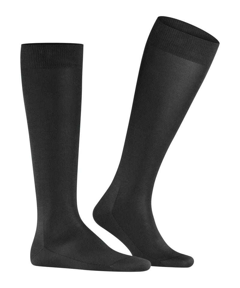FALKE Men's Tiago Knee-High Socks, Breathable, Fil D'Écosse Cotton, Classic Formal Sock, Lightweight, Trendy Clothing, Black (Black 3000), 11-12, 1 Pair - Image 3