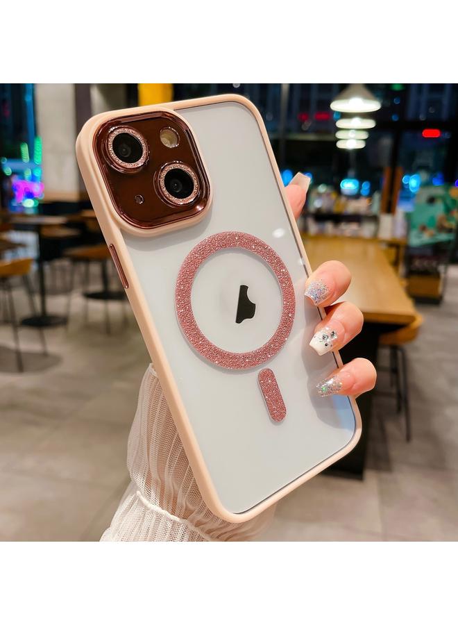 S-TOP Case For iPhone 14 Plus MagSafe Gradient Color Glitter TPU + Acrylic Phone Case with Lens Film - Image 1