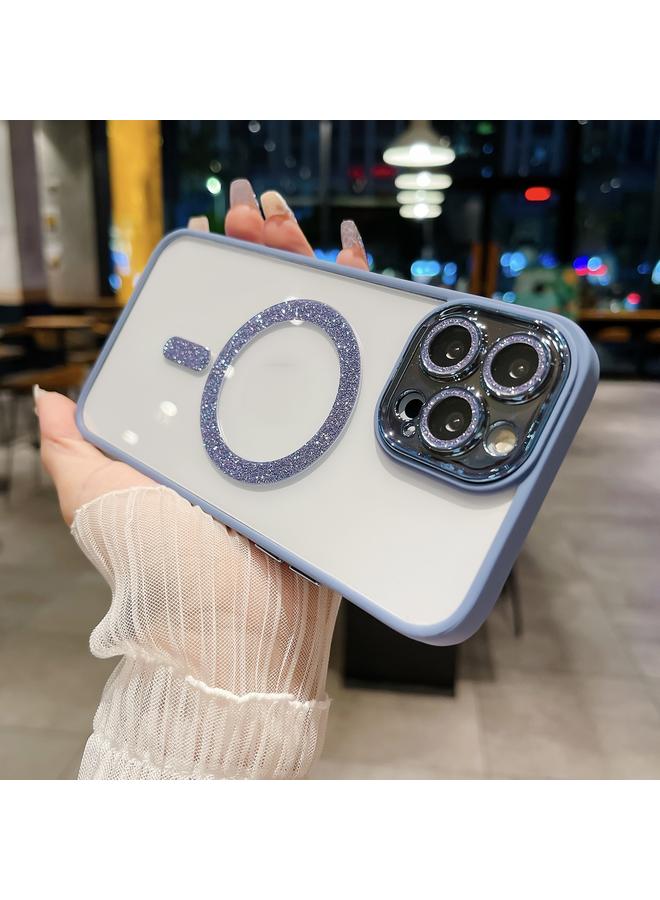 S-TOP Case For iPhone 14 Plus MagSafe Gradient Color Glitter TPU + Acrylic Phone Case with Lens Film - Image 3