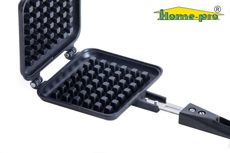 HomePro HomePro Homepro Non Stick Waffle Maker Bread Toaster Heavy Quality Bakelite Handle Combo Pack 1000 Watts Black - Image 4