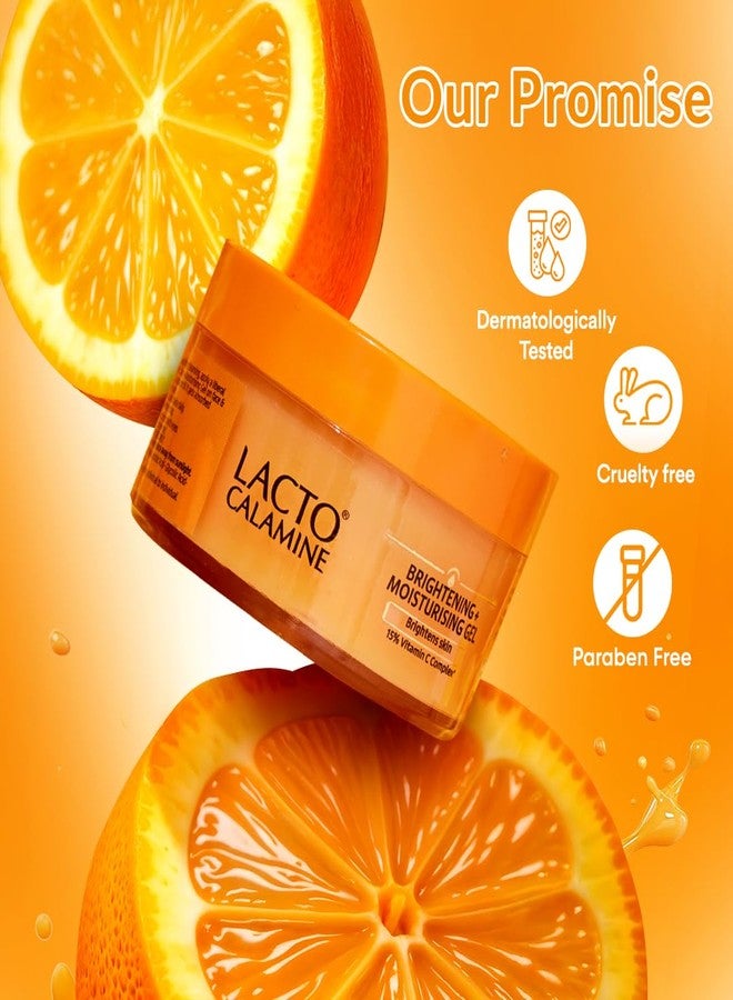 Lacto Calamine 15% Vitamin C Brightening Face Moisturizer, Niacinamide & Glycolic Acid, Lightweight Non Sticky Daily Moisturizer for Glowing Skin, 50g - Image 5