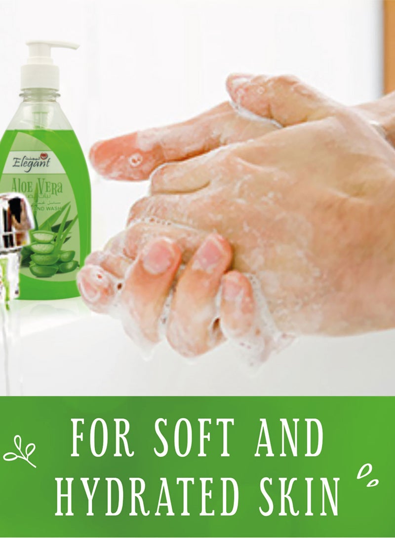 Elegant غسول يد سائل بالصبار 500 مل مجموعة من 2 - Image 3