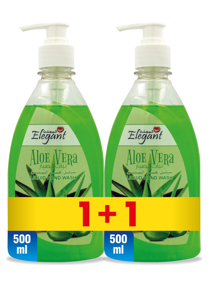 Elegant غسول يد سائل بالصبار 500 مل مجموعة من 2 - Image 1