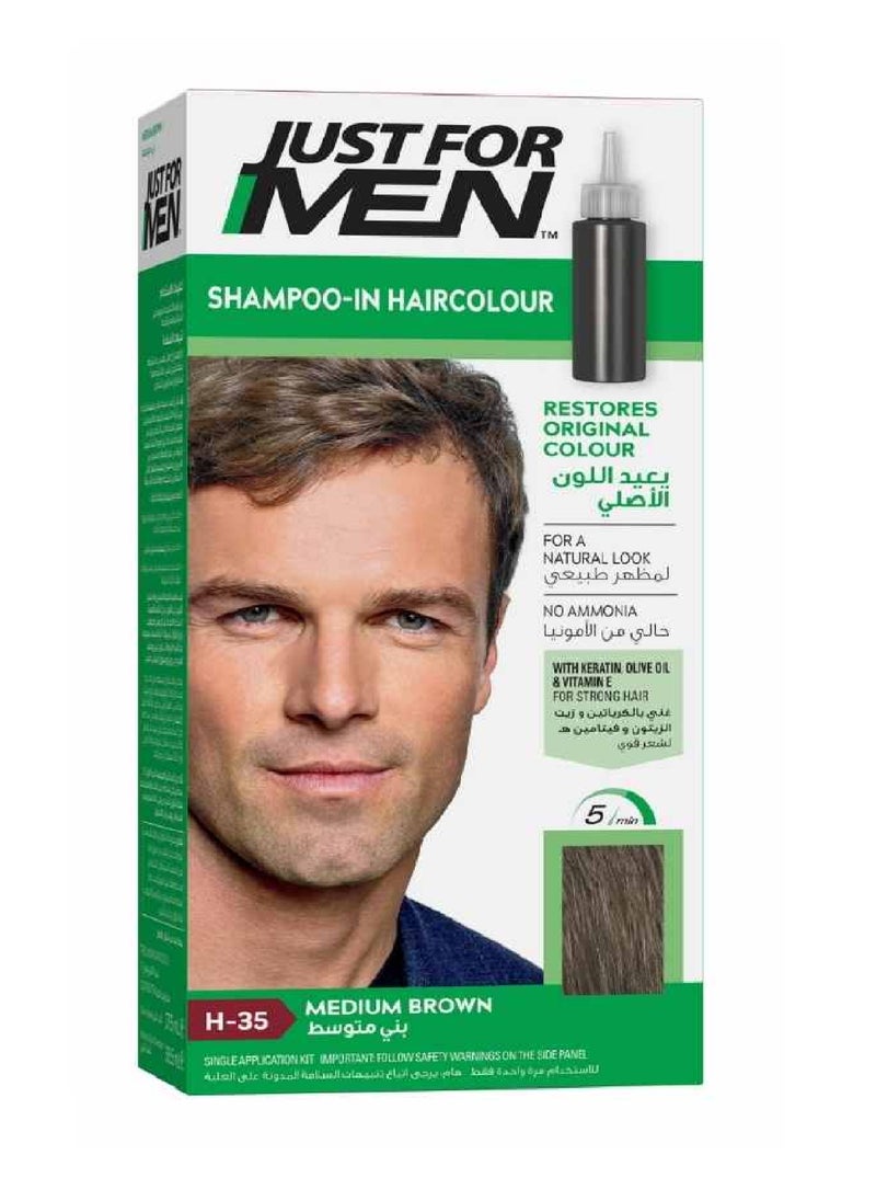 Just For Men JFM SHAMP-IN HCLR MEDBROWN H-35 