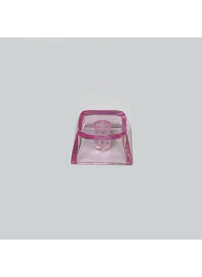 Generic - Transparent Pc Keycap Xda Height Multi-color Keycap Key Pendant Mechanical Keyboard Cross Hole Universal-Color:Emerald Green - Image 1
