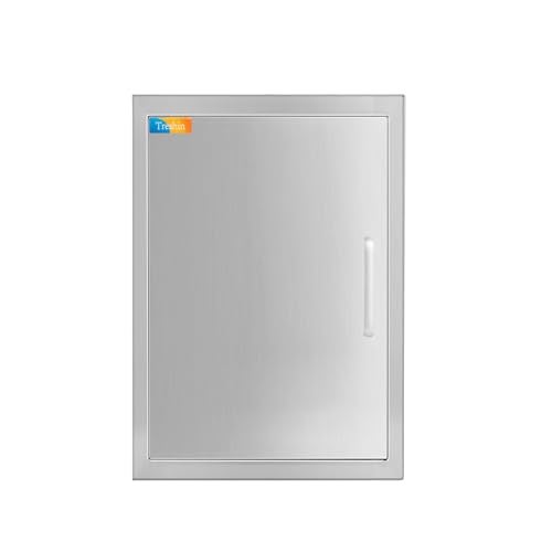 Treshin Outdoor Kitchen Doors 17" W x 24" H - Stainless Steel Single Door with Magnetic Closure, Durable and Easy to Clean BBQ Access Door - Perfect for Outdoor Kitchens, BBQ Islands - Image 1