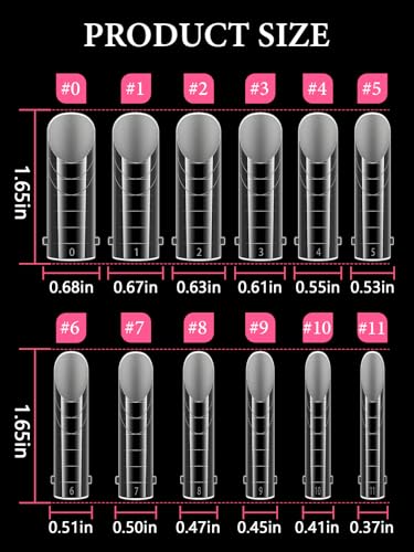 TOROKOM Poly Gel Nail Forms for Toes, Long Square Dual Forms, Toe Pedi Nail Extension Reusable Toe Nail Tips Mold, 120Pcs, 12 Sizes - Image 5