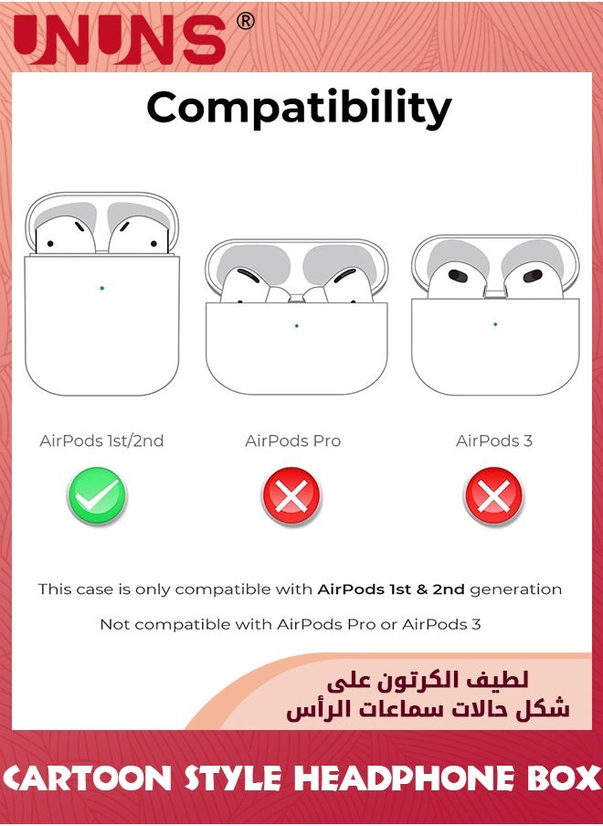 UNUNS - Cute Boba Tea Cow Airpods Case,3D Cartoon Funny Kawaii Fashion Case With Keychain For Girls Boys Kids For Airpod Case 2nd/1st Generation,Silicone Cover For Air Pods Protective Accessories - Image 1