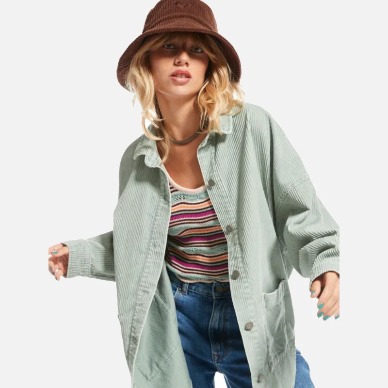 Roxy  Kick Back Washed Corduroy Long Sleeve Shirt - Women for Women | Best Price UAE