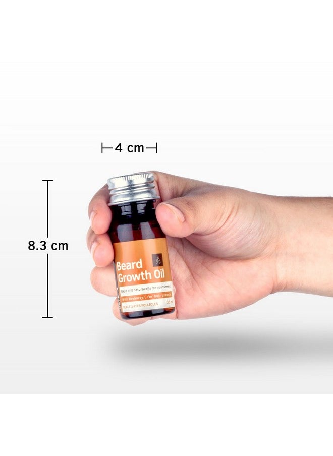Ustraa - Beard Growth Oil - 35Ml - More Beard Growth, With Redensyl, 8 Natural Oils Including Jojoba Oil, Vitamin E, Nourishment & Strengthening, No Harmful Chemicals - Image 1