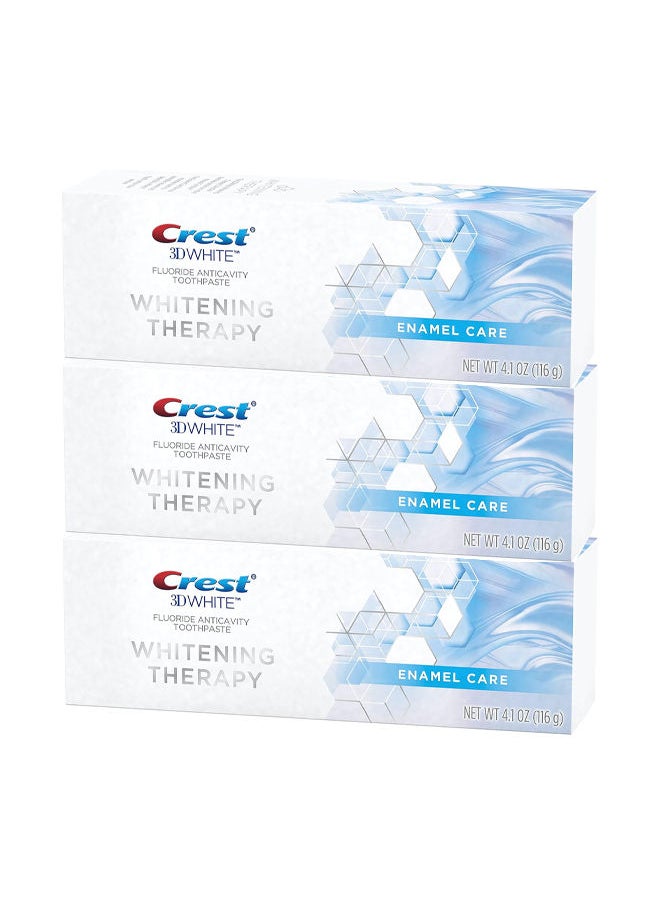 Crest 3D White Whitening Therapy Toothpaste - Enamel Care 75ml Pack of 3  - Image 1
