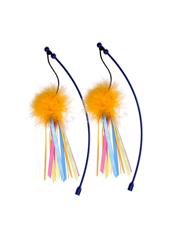 SmartyKat SmartyKat (2 Count) Scratch 'N Spin Replacement Wand Cat Toys - Multi Color, 2 Count  - Image 1