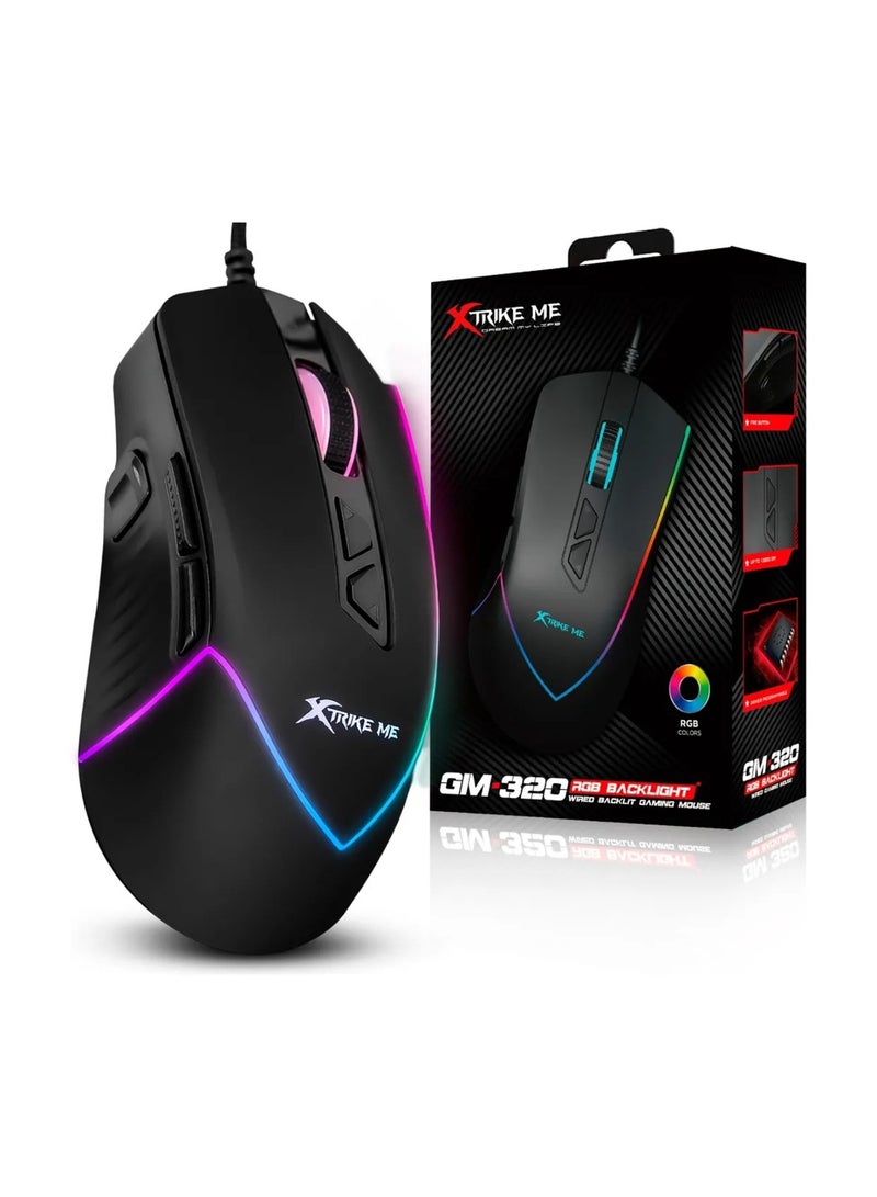 XTRIKE ME ماوس ألعاب سلكي GM-320 مع إضاءة خلفية RGB - Image 5