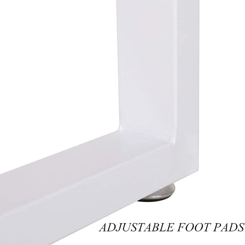 Cartvilla Cartvilla Metal Table Legs Heavy Duty Desk Legs DIY Furniture Legs Dining Table Coffee Table Office Desk Tables desktops Kitchen Tables Counter Tops White Square Shape Leg Pack of 2  - Image 3