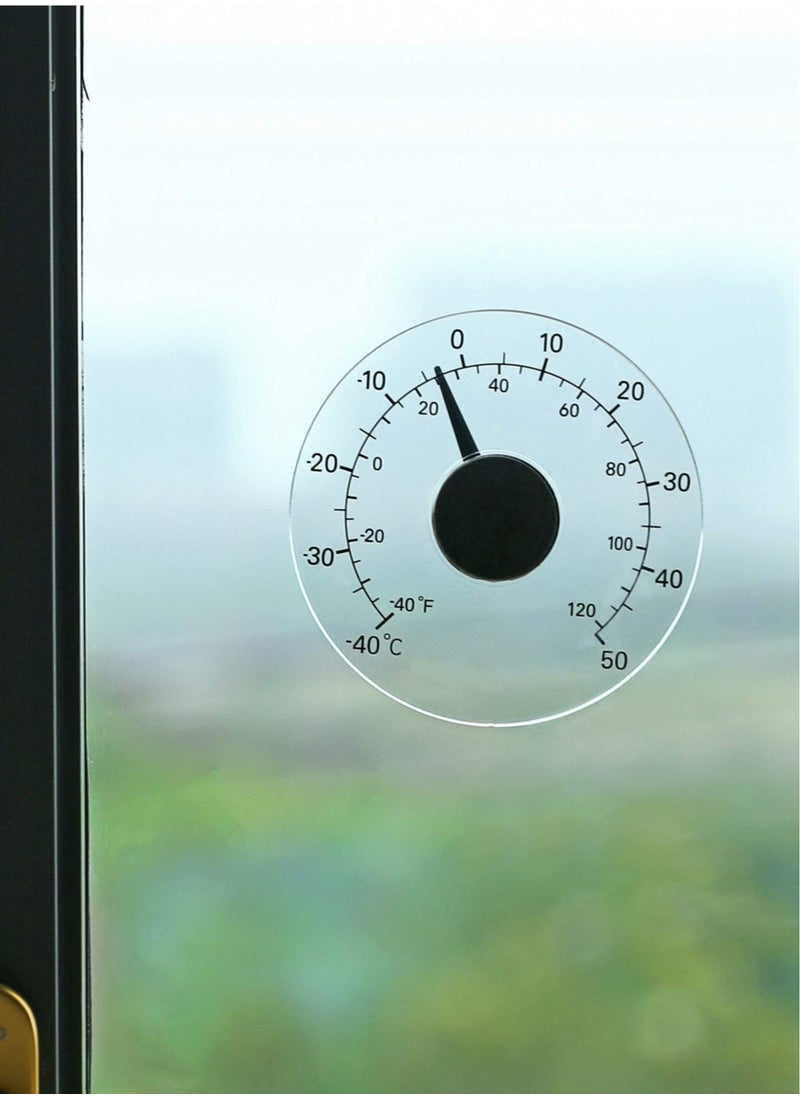SYOSI - Window Thermometer No Battery Required Transparent Dial Weather Thermometer Accurate Readings for Home Office Patio Pool Outdoor and Indoor Temperatures - Image 1
